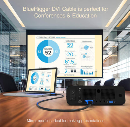 DVI to DVI Cable 25FT (DVI-D Cable, Gold Plated)