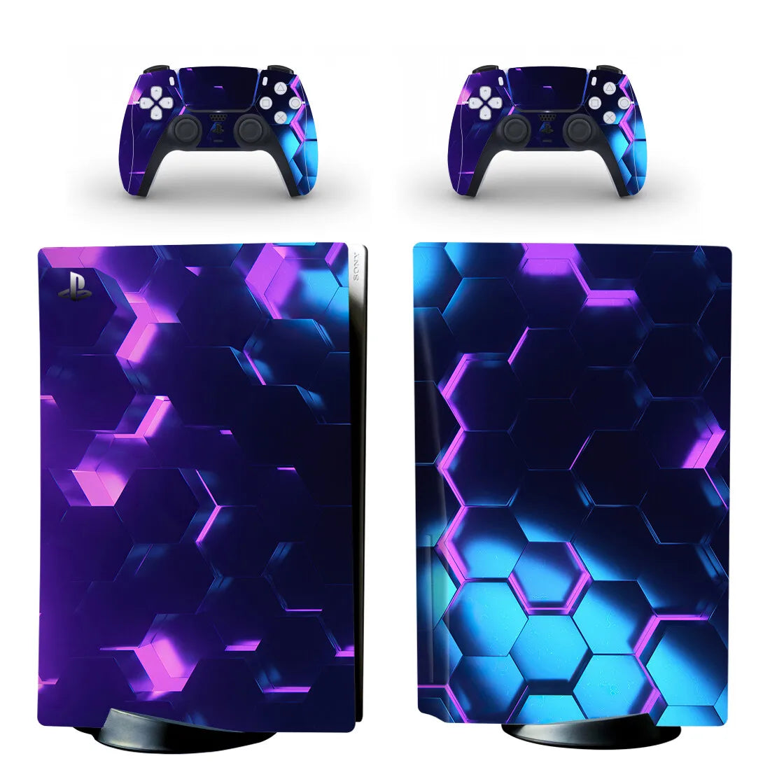 Custom Design PS5 Disc Skin Sticker Decal Cover for Console and 2 Controllers PS5 Disk Skin Sticker Vinyl