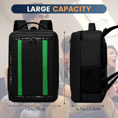 Travel Backpack for PS5, Protective Carrying Case Bag for 17.3’’ Laptop, Controllers, Game Discs and More Gaming Accessories, PS5 Carrying Case with Multiple Pockets (Black)