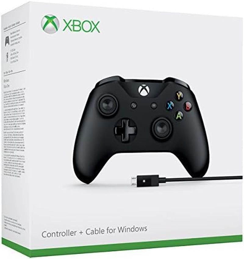 Microsoft 4N6-00001 Xbox Controller + Cable for Windows, Black
