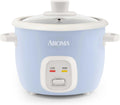 ® Mini Rice Cooker, 2-Cup (Uncooked) / 4-Cup (Cooked), Grain Cooker, Soup Maker, Oatmeal Cooker, Auto Keep Warm, 1 Qt, Blue, ARC-302NGBL