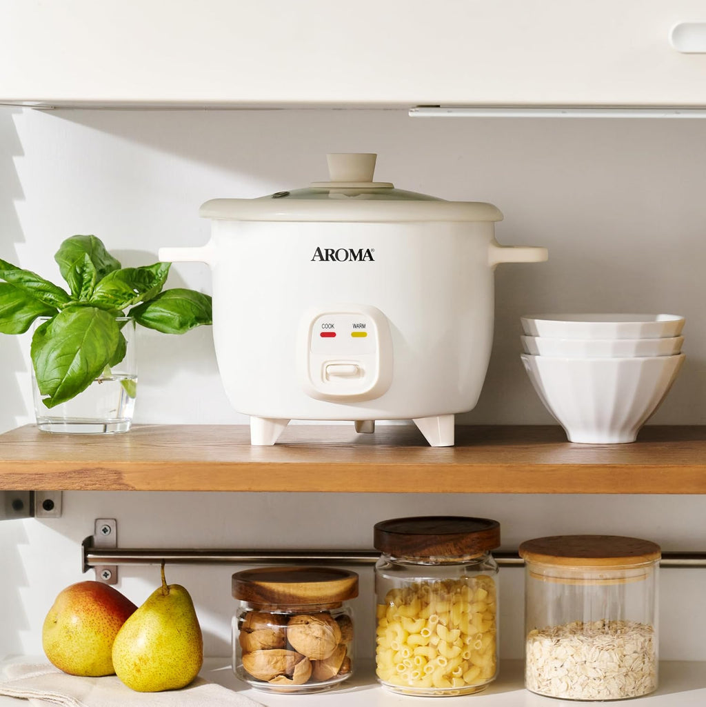Corecoat Pot-Style Rice Cooker with One-Touch Control and Non-Stick Ceramic Coating (6 Cups Cooked, 3 Cups Uncooked)