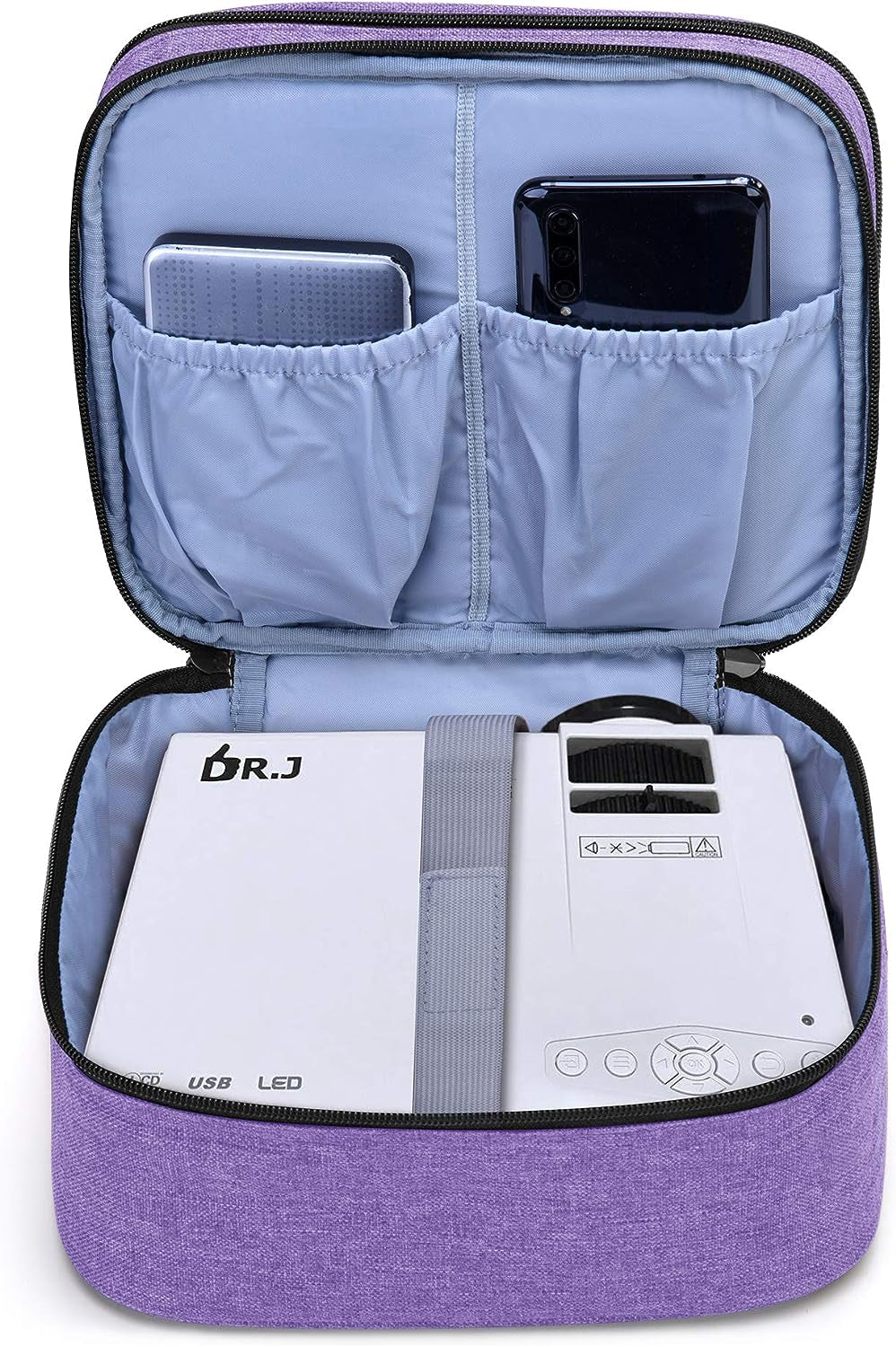 Carrying Bag Compatible with DR.J Mini Projector, Purple