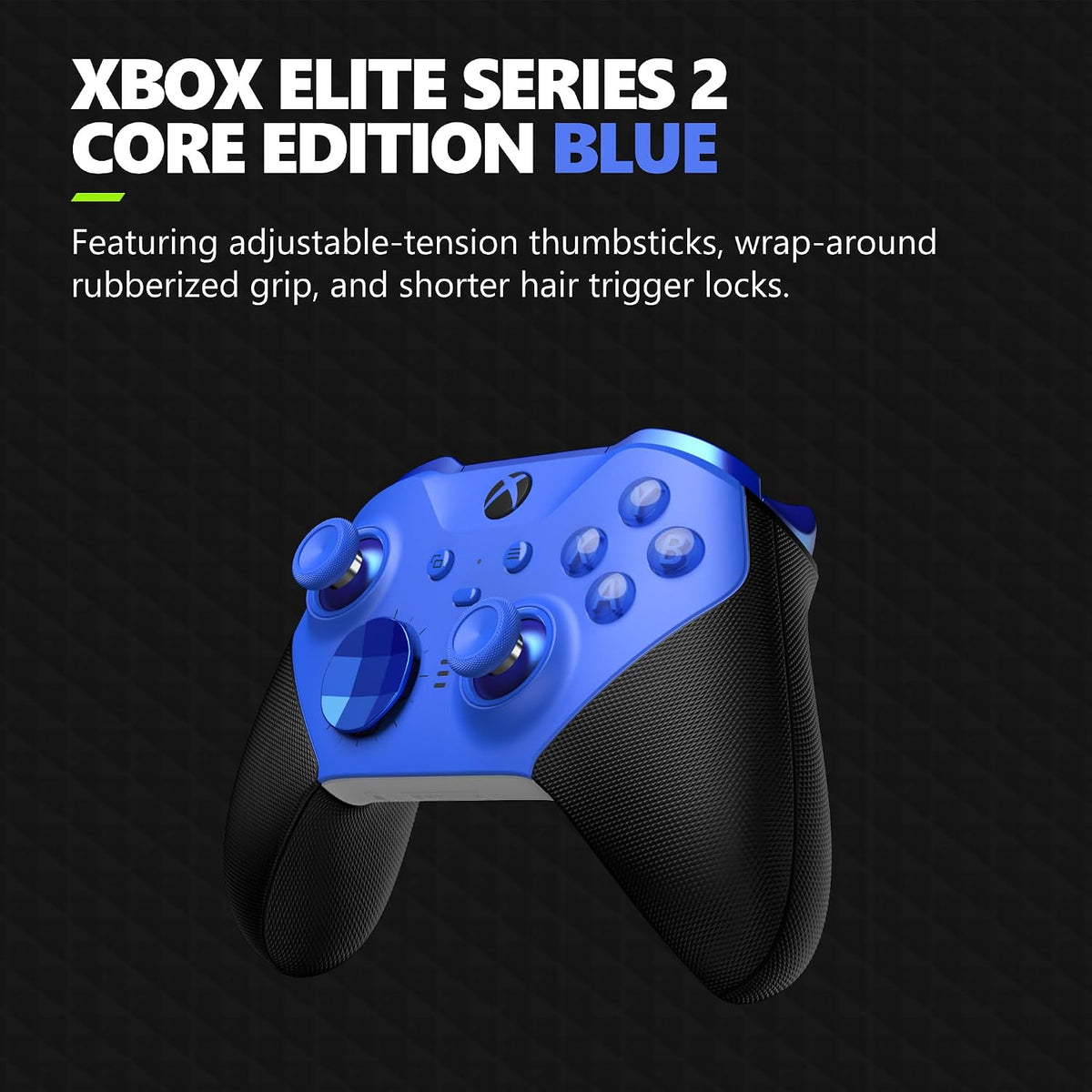Xbox Elite Series 2 Core Wireless Gaming Controller – Blue Series X|S, One, Windows PC, Android, and Ios