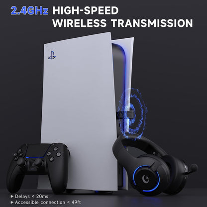 Wireless PS5 Headset 5.0 Surround Sound
