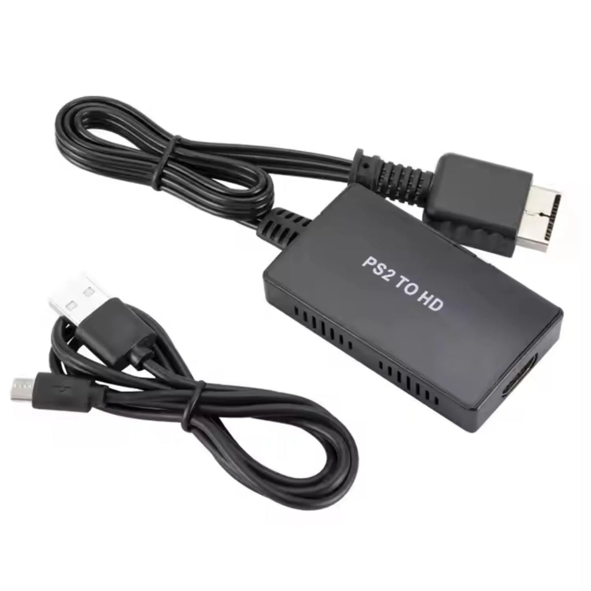 PS2 to HDMI Converter Cable Adapter, 1080P/720P Supported Audio Video Output with USB Power Cable