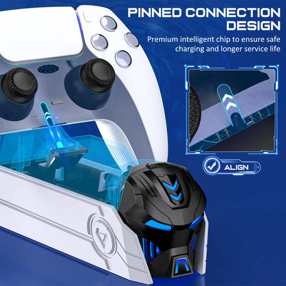 PS5 Controller Charger Station, Dual Fast Charging Dock for PS5 Dualsense Controller, PS5 Accessories