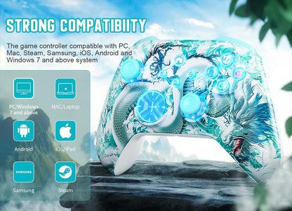 Wireless Gaming Controller Replacement for Xbox One, Xbox Series X|S, Xbox One S|X Controller with Hall Triggers, Hall Joysticks, Adjust RGB Light, Marco, Turbo, Audio Jack