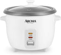 ® Rice Cooker, 3-Cup (Uncooked) / 6-Cup (Cooked), Small Rice Cooker, Oatmeal Cooker, Soup Maker, Auto Keep Warm, 1.5 Qt, White, ARC-363NG