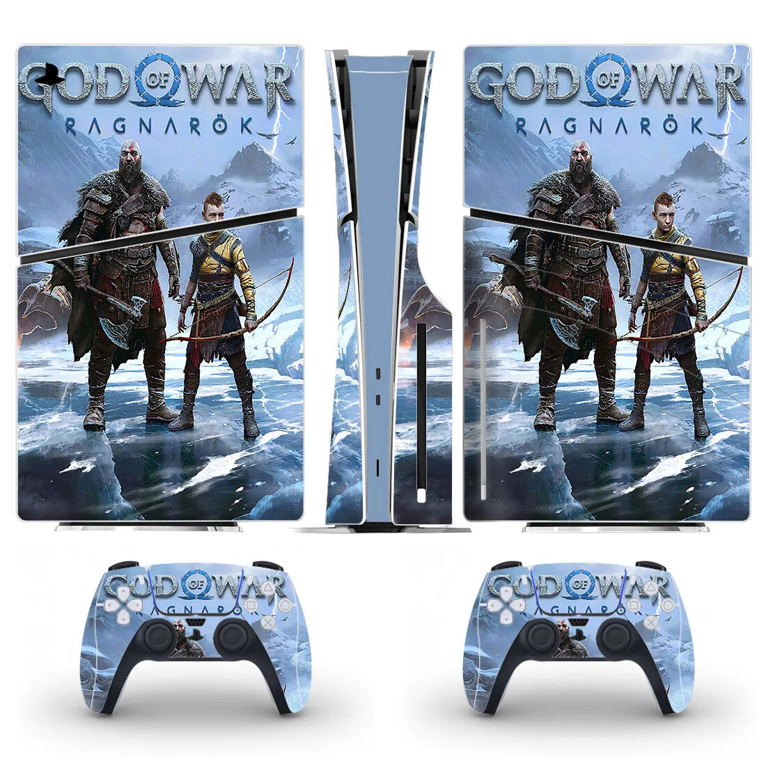 God of War Kratos Game PS5 Slim Disc Skin Sticker Decal Cover for Console and 2 Controllers New PS5 Slim Disk Skin Vinyl