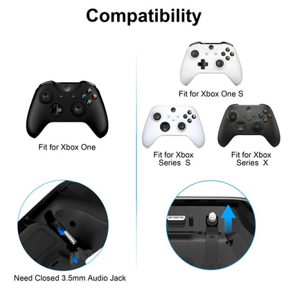 Wireless Game Controller Keyboards Fit for Xbox Series S/X, Xbox One/S,  2.4G Mini QWERTY Keyboard Gaming Message Chatpad with USB Receiver, 3.5Mm Audio Jack