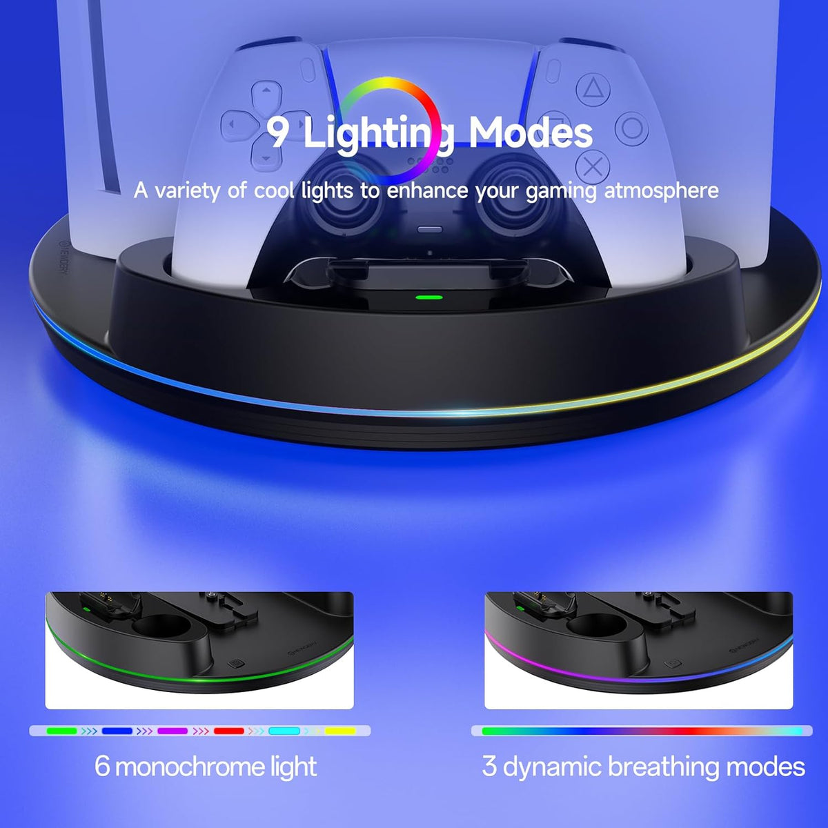 for Ps5/Slim/Pro Console Stand with Controller Charger