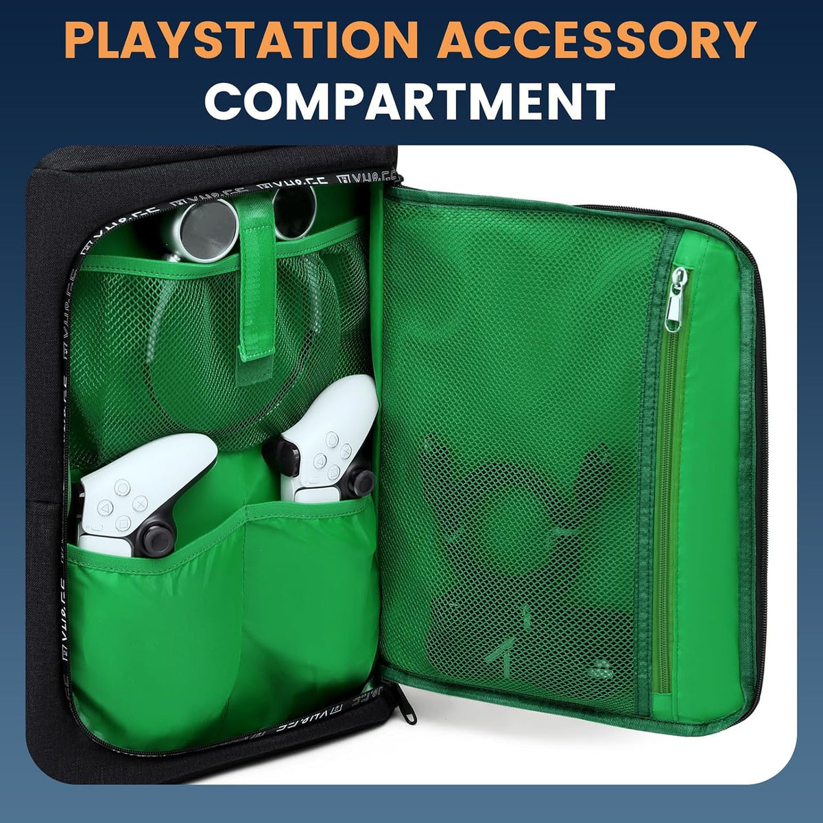 Travel Backpack for PS5, Protective Carrying Case Bag for 17.3’’ Laptop, Controllers, Game Discs and More Gaming Accessories, PS5 Carrying Case with Multiple Pockets (Black)