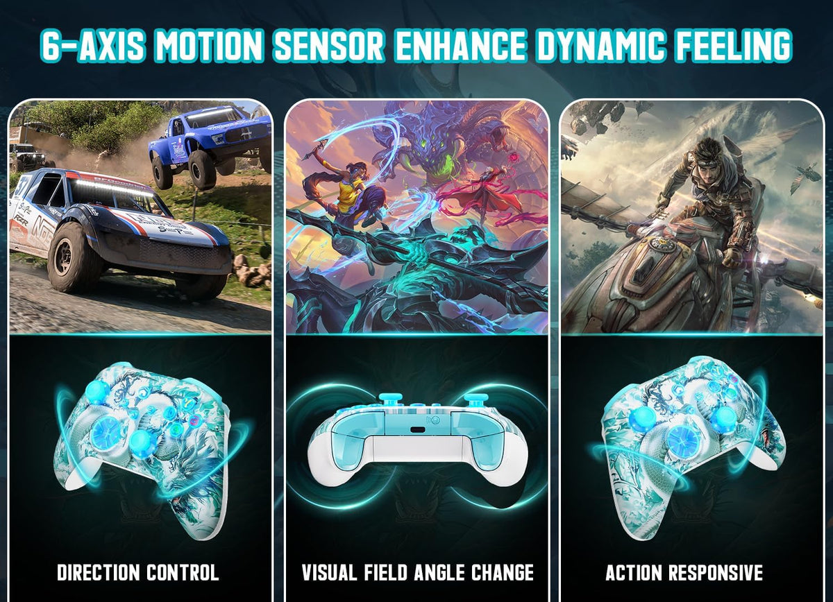 Wireless Gaming Controller Replacement for Xbox One, Xbox Series X|S, Xbox One S|X Controller with Hall Triggers, Hall Joysticks, Adjust RGB Light, Marco, Turbo, Audio Jack