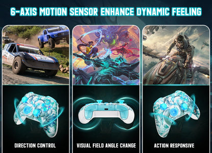 Wireless Gaming Controller Replacement for Xbox One, Xbox Series X|S, Xbox One S|X Controller with Hall Triggers, Hall Joysticks, Adjust RGB Light, Marco, Turbo, Audio Jack