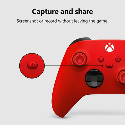 XBOX Wireless Gaming Controller | Pulse Red | Consoles, Pcs, Tvs, Mobile, and More | Textured Grip | Wireless, Bluetooth, USB-C Connectivity