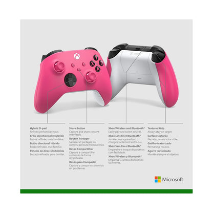 Xbox Wireless Gaming Controller | Deep Pink | Consoles, Pcs, Tvs, Mobile, and More | Textured Grip | Wireless, Bluetooth, USB-C Connectivity