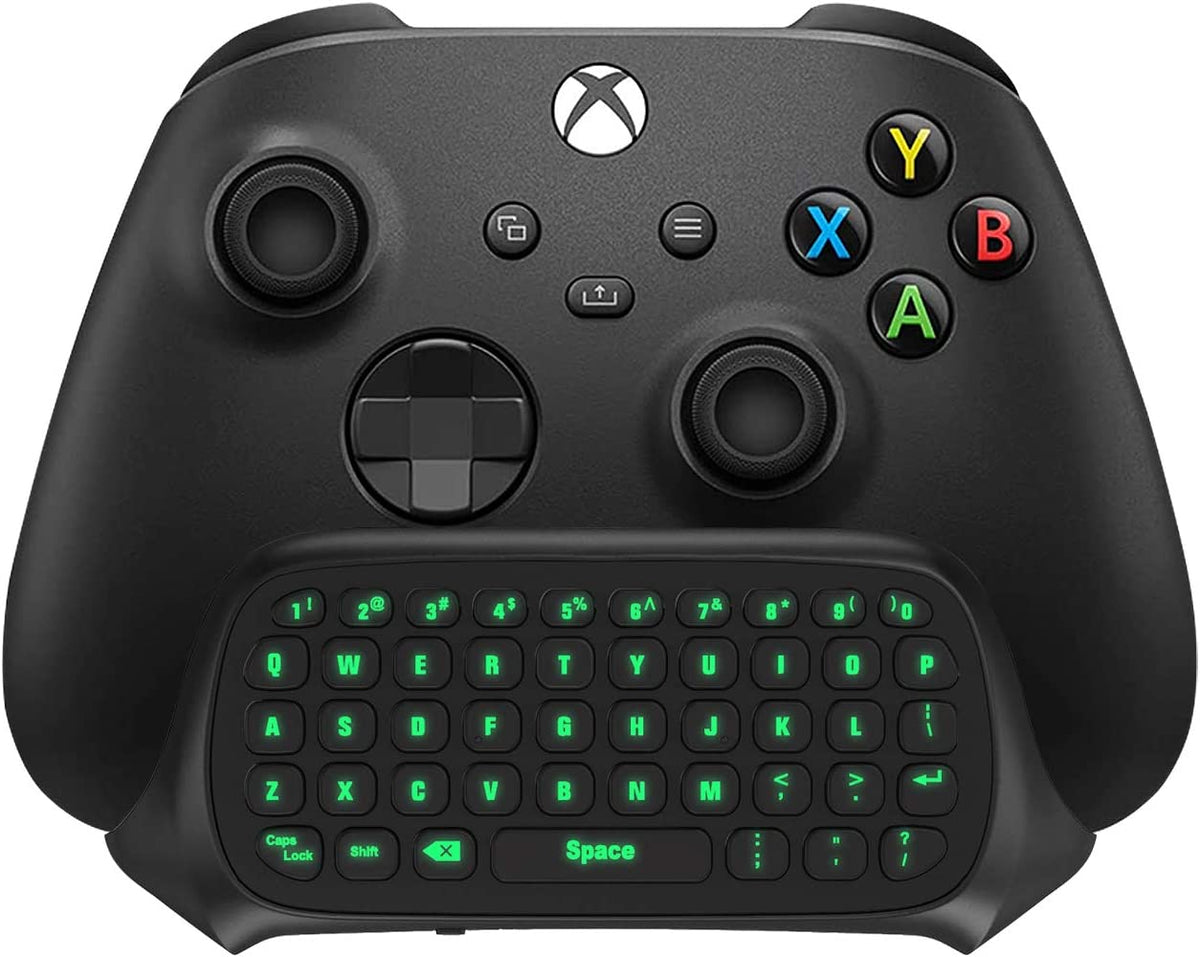 Green Backlight Keyboard for Xbox Gaming Controller, Black
