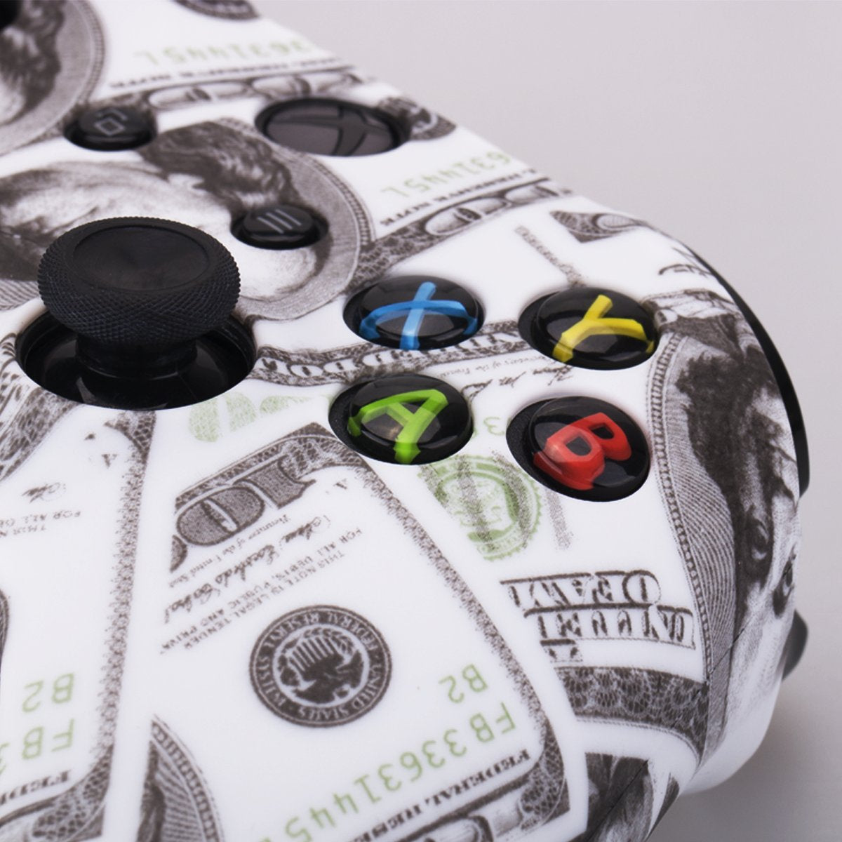 Printing Rubber Silicone Cover Skin Case for Xbox One S/X Controller X 1(US Dollar) with PRO Thumb Grips X 8